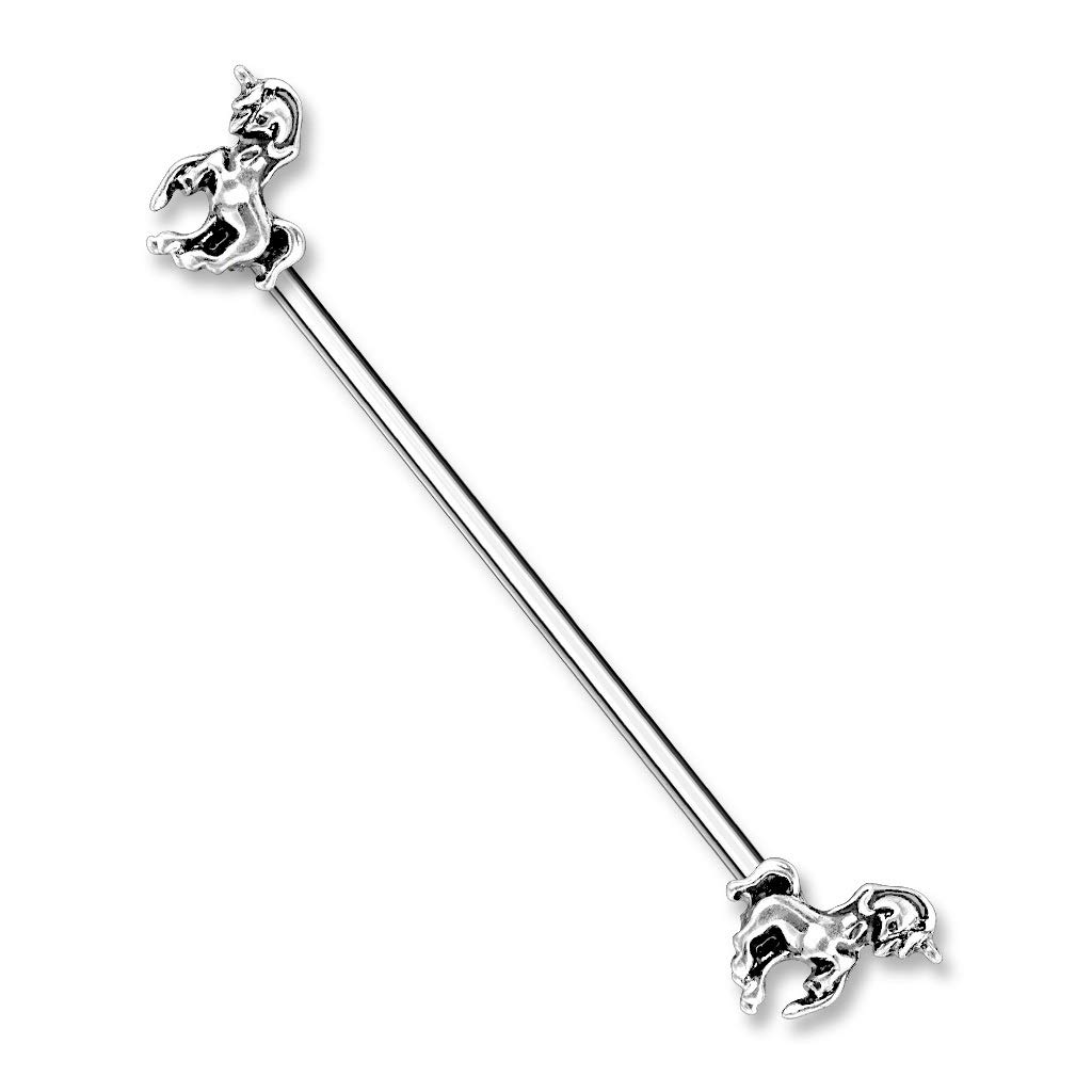 PiercedOff Unicorn Industrial Barbell