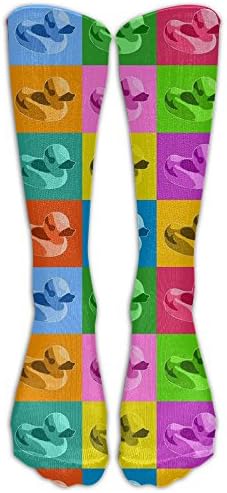 LzVong Unisex Long Socks Colorful Ducks Comforable Knee High Stockings