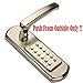 New Mechanical Door Lock Digital Code Keyless Keypad Security Entry Door Combination Lock Stainless Steel 304 Full Size Pick Proof (Left Handle)
