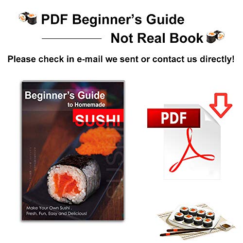 Bamboo Sushi Making Kit-2 Carbonized Bamboo sushi Rolling Mats,5 Pairs Chopsticks,1 Rice Paddle,1 Rice Spreader,1 Storage Bag-Complete Sushi Maker for Beginner-Beginner Guide PDF Included