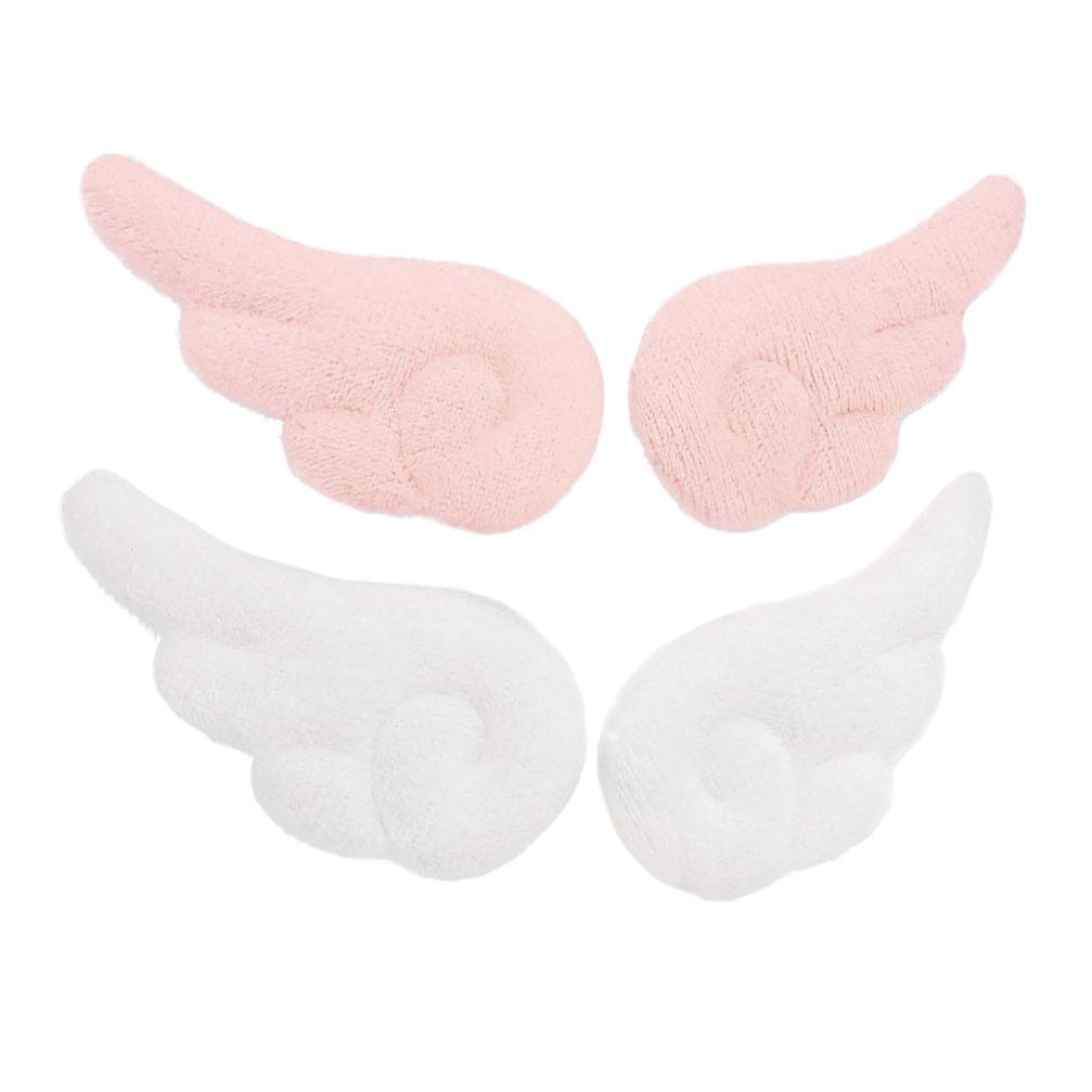 Lurrose 2 Pairs of Angel Wings Hair Clips, Plush Wings Hair Pins Kawaii Hair Accessories for Women Girl Festival Cosplay