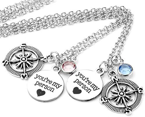 Pair of You are my person necklaces, you're my person, stamped necklace, Greys Anatomy, Person, best friend, best friend gift, pinky swear, gift for friend, best friends necklaces