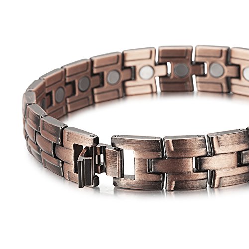 Rainso Elegant Pure Copper Magnetic Therapy Bracelet Bangle Pain Relief for Arthritis Wristband Adjustable (Copper Bracelet)