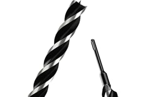 WOBLLMX 1-1/4" x 18" Auger Drill Bit with SDS Plus Shank for Wood,Tri Flute Ship Auger Long Drill Bit for Soft and Hard Wood,Tree Stump,Plastic,Drywall and Composite Materials