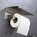 XVL Toilet Tissue Paper Holder with Mobile Phone Storage Shelf Brushed SUS304 Stainless Steel