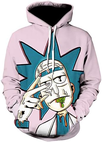 rick and morty pink hoodie
