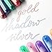 SAKURA Gelly Roll Gold Shadow Gel Pens - Pens for Scrapbook, Journals, or Drawing - Gold with Assorted Colored Ink - Bold Line - 5 Pack