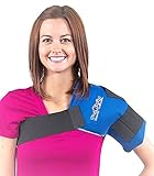 Cool Relief Original Compression Therapy Shoulder Wrap with 2 Soft Hot/Cold Packs for Long Lasting Icing
