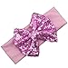 Tacobear 6pcs Baby Sequins Headbands Glitter Bow Soft Headwrap Sparkle Headdress
