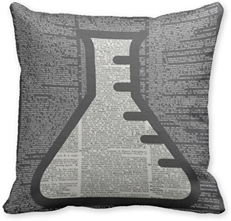 JakieQ Pillow Cushion Cover Vial Chemistry Alchemy Vial on Dictionary page 16" x 16"