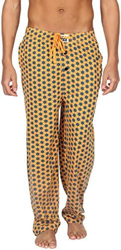 Nuteez Men's 100% Cotton Knitted Comfort Fit words Printed PJ Bottoms Lounge Pants