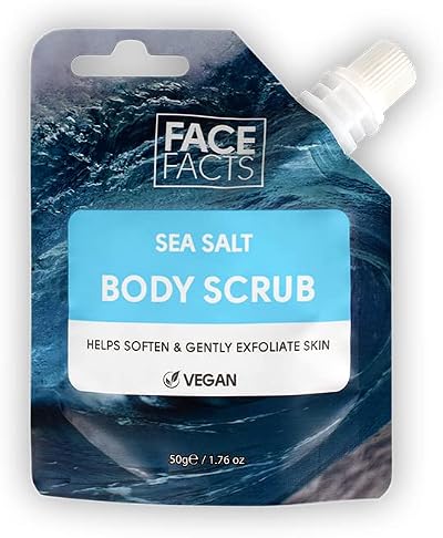 Face Facts Sea Salt Body Scrub 50g Vegan 99% Natural Smoothes Glows
