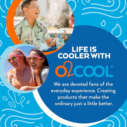 O2COOL Deluxe Handheld Battery Powered Water Misting Fan (Green)