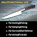 Grand Way Hunting Survival Fixed Blade Knife - Tactical Knife with Wood Handle for Hiking Camping and Fishing - Big Blade Kitchen Chefs Knife 3282