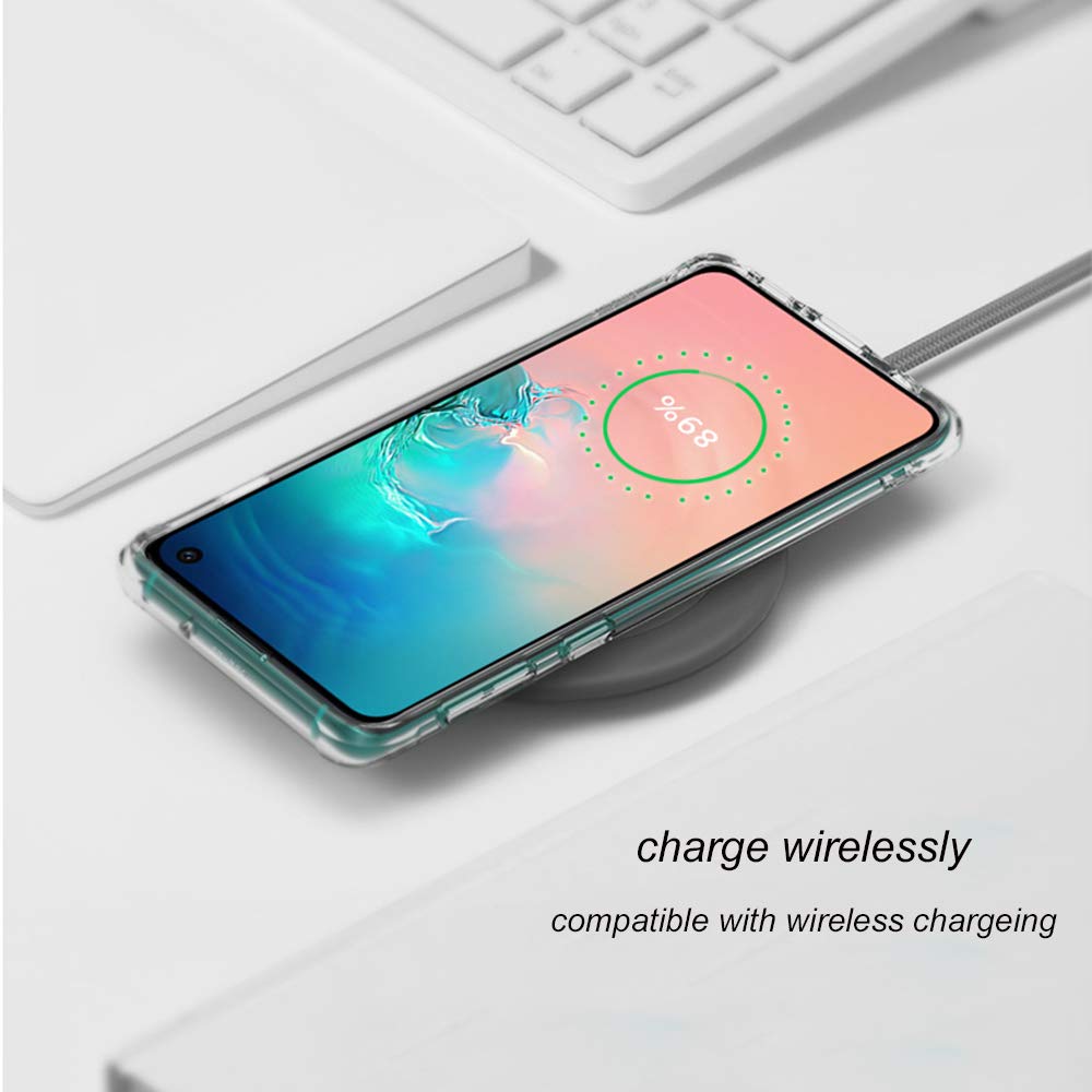 Galaxy S10+ Plus Clear Case 6.4 Inch (2019), Reinforced Corner Protective Bumper case, Soft Slim TPU Silicone Cover for Samsung Galaxy S10+ Phone