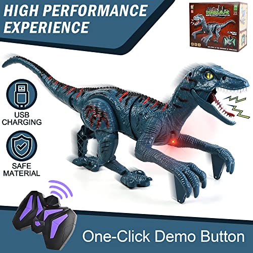 Remote Control Dinosaur Toys Kids Jurassic Velociraptor Toys Imitates
