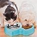 UPSKY Slow Feeder Dog Cat Bowls Double dog bowls 2 in 1 Fun Feeder Eco-friendly Durable Preventing Choking Design Bowls for Small Dogs and Cats