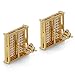 Hip Hop Jewelry Iced Out Large Square Flat Screen Block Screw Back Stud Earring Micro-Paved With Cz Simulated Diamonds
