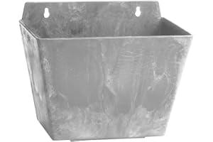 Root & Vessel Self Watering Wall Planters for Indoor or Outdoor Plants, Unique Marbled Wall Pot, Made of Eco-Friendly Blend of Stone and Plastic, Gray, 8.5"