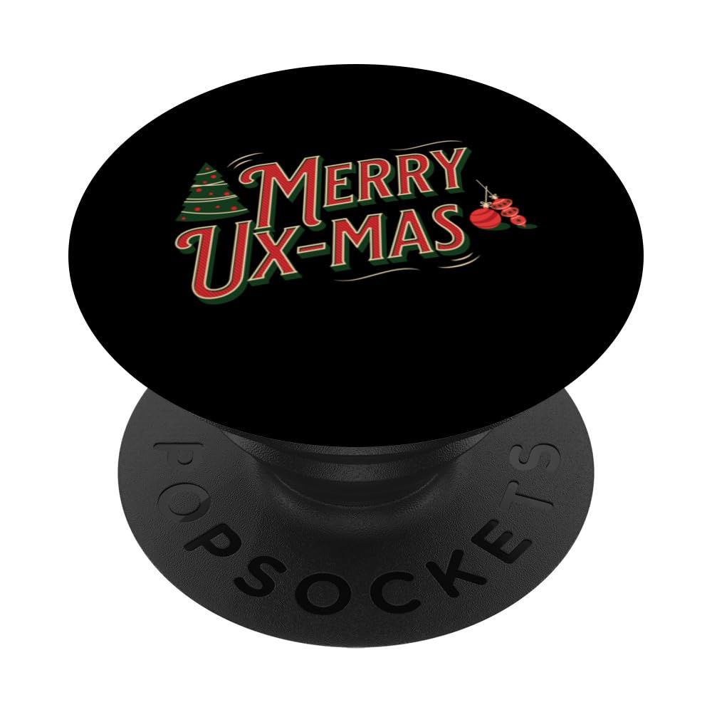Merry UX-mas Funny User Experience Christmas UX Designer PopSockets Swappable PopGrip