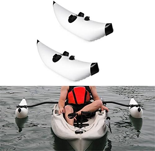 Mexidi PVC Inflatable Kayak Outrigger Stabilizer Kit, Mirage Drive Kayak Sidekick Kit Canoe Fishing Boat Standing Float Stabilizer System(Bar not Included)
