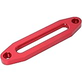 (Red) Aluminum Hawse Fairlead, for Automotive Anchor Cables ATV 3000-4000 lb Winch,4.88 inch (124mm) Mount Smooth.