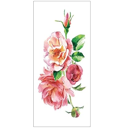 Tzxdbh 10pcs Fleur Autocollants De Tatouage Couleur Croquis