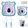 GET-FRESH-Kids-Bamboo-Dinner-Set--5-Piece-Bamboo-Childrens-Dinner-Set-with-Bamboo-Kids-Plate-Bowl-Cup-Spoon-and-Fork--Cute-Koala-Bamboo-Kids-Dinnerware-Set-with-5-Bamboo-Fibre-Baby-Tableware-Dishes GET FRESH Kids Bamboo Dinner Set – 5 Piece Bamboo Childrens Dinner Set with Bamboo Kids Plate Bowl Cup Spoon and Fork – Cute Koala Bamboo Kids Dinnerware Set with 5 Bamboo Fibre Baby Tableware Dishes