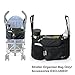 Lavievert Functional Stroller Organizer Diaper Bag Back Seat Car Organizer with Bottle Holders for Traveling or Outings