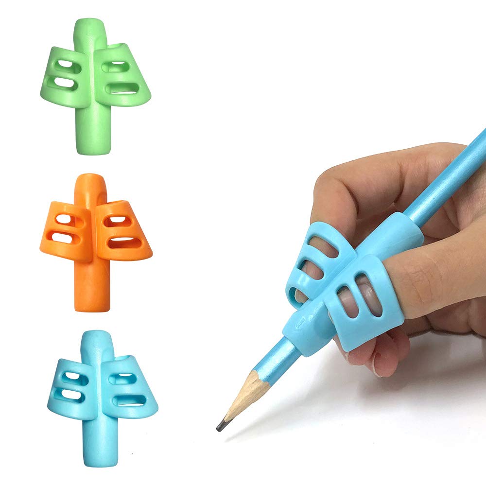 Photo 1 of KOABBIT Pencil gripper kids/toddler handwriting aid tools for beginners,Pencil Holder for preschooler 2-4 Years learning to Write for Children's Training Pen Holding Posture Correction Tools(3 PACK)