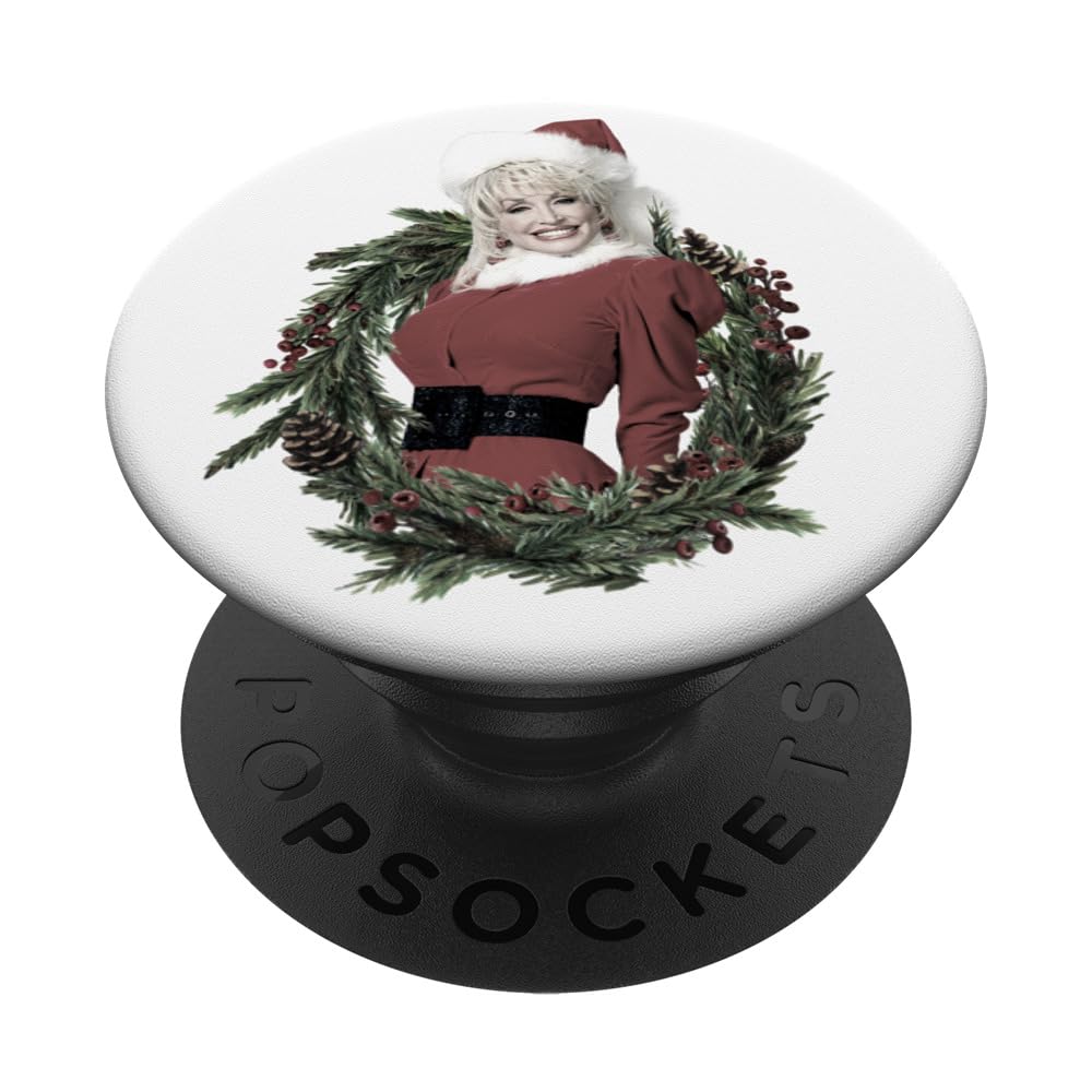 Dolly Parton Christmas Wreath PopSockets Adhesive PopGrip
