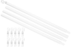 uxcell 46" Blinds Wand Replacement, Combinable Blinds Tilt Wand with Hook, Vertical Blind Rod Stick for Window Curtain Opener