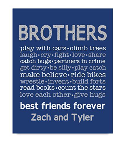 Brother Rules Paper Art Print | Brother Wall Art | Brother Sign | Shared Boys Room | Brother Playroom | Boy Playroom | Brother Gift | Brother Decor