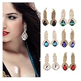 Earings, Donshop Women Luxury Elegant Vintage Rhinestone Big Drop Earrings