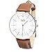 BaIDI Womens Watches Women Wrist Watch Waterproof Analog Watch Quartz Watch Ladies Wrist Watch with Second Hand Brown Leather Watches for Women Lady