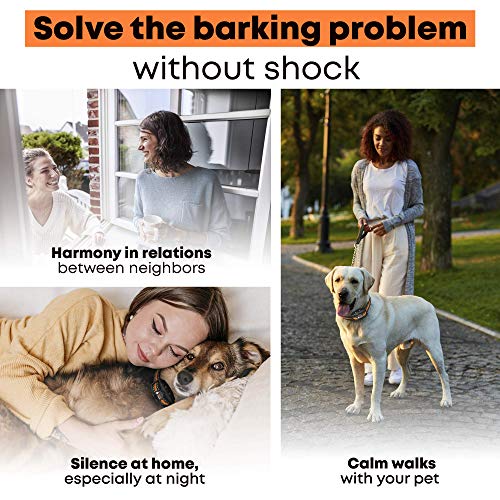 DoGRange Rechargeable Dog Bark Collar with Dual Motor Function - Humane No Shock Training - Vibration & Beeps Active Modes - All Breeds Barking - Adjustable for Small, Medium, Large Dogs - No Remote