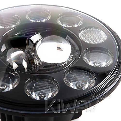 Sirius 7" LED headlight x1 high low beam position light black reflector NS-2241 for Land Rover Defender FJ Cruiser Jeep