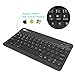 7 Colors Wireless Keyboard, EC Technology Universal Slim Portable Backlit Bluetooth Keyboard with Built-in Rechargeable Battery for Smartphones, Windows, PC, Tablet - Black