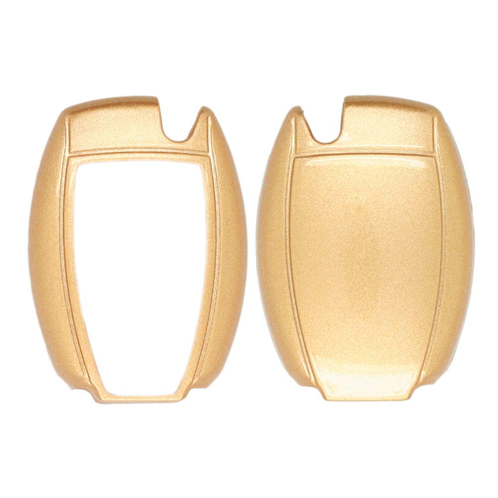 BROVACS Paint Metallic Colour Shell Cover ABS Hard Case Holder Compatible with MERCEDES BENZ Smart Remote Key Fob SV0950 Gold