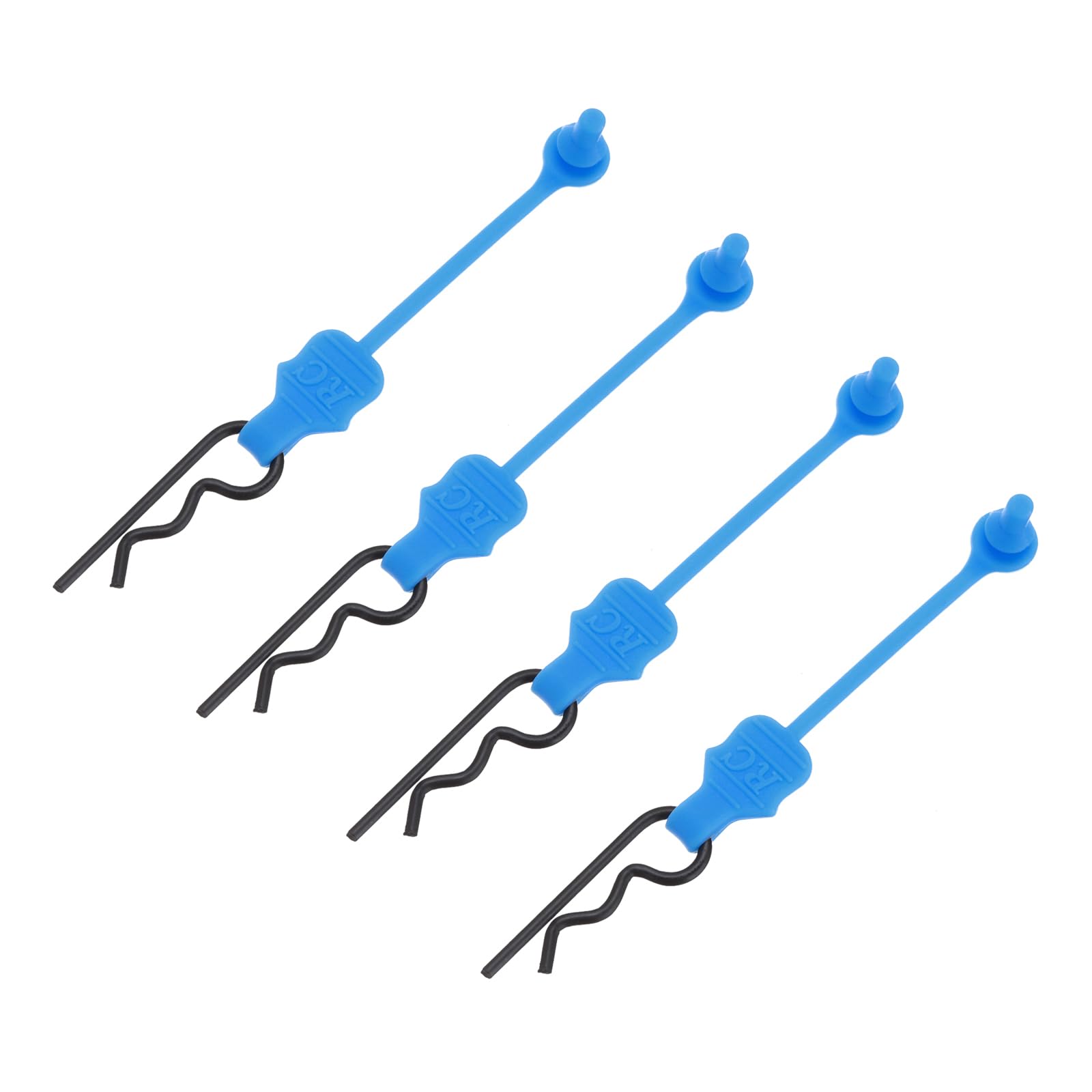 DMiotech 4Pcs Body Clips Pins RC Car Shell Bolt Clip Model Car Body Clips Pins Blue Universal Shell Replacement Parts for 1/10 Scale RC Car