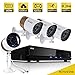 ELEC 8-Channel 1080N CCTV Security Camera System,720P AHD DVR Recorder with (4) 2000TVL Indoor/Outdoor Weatherproof Surveillance Cameras,No Hard Drive
