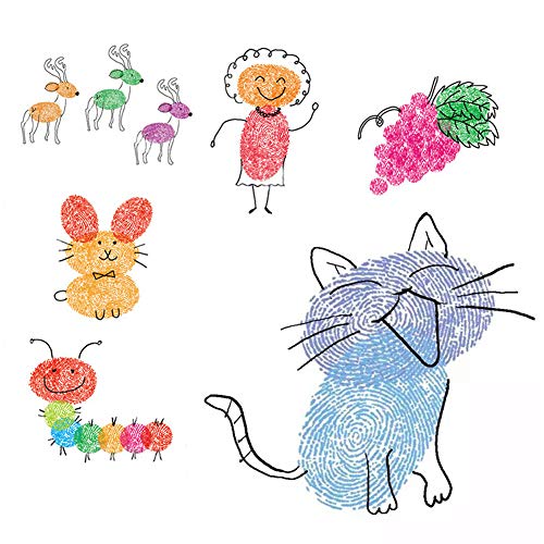 Washable Large Ink Pad DIY Colors for Kids Craft Finger Print Inkpads Rubber Stamps (9 Colors)