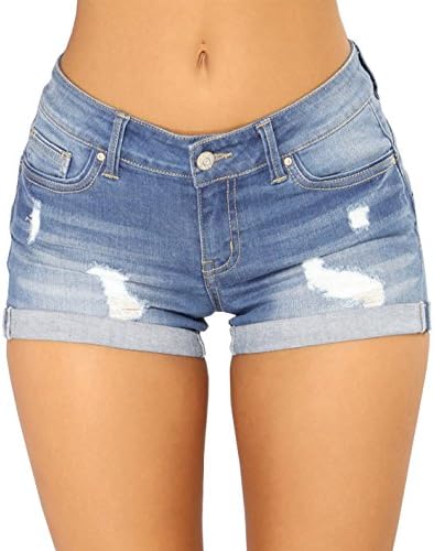 stretchy jean shorts womens