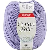 Premier Yarn Cotton Fair Solid Yarn, Lavender (pack of 3)