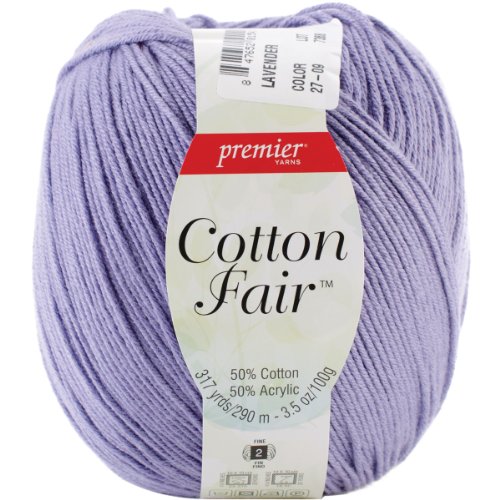 Premier Yarn Cotton Fair Solid Yarn, Lavender (pack of 3)