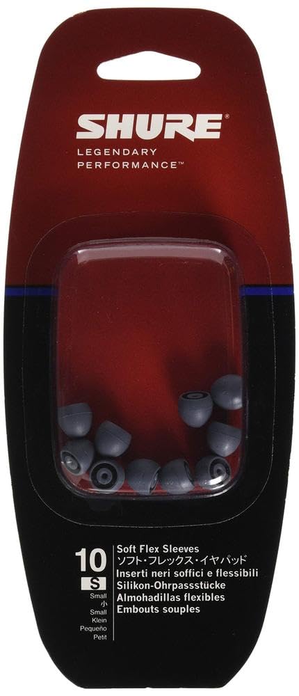 Shure EASFX1-10S Ultra soft Flex Sleeves for SE Earphones, small size, 10 pieces