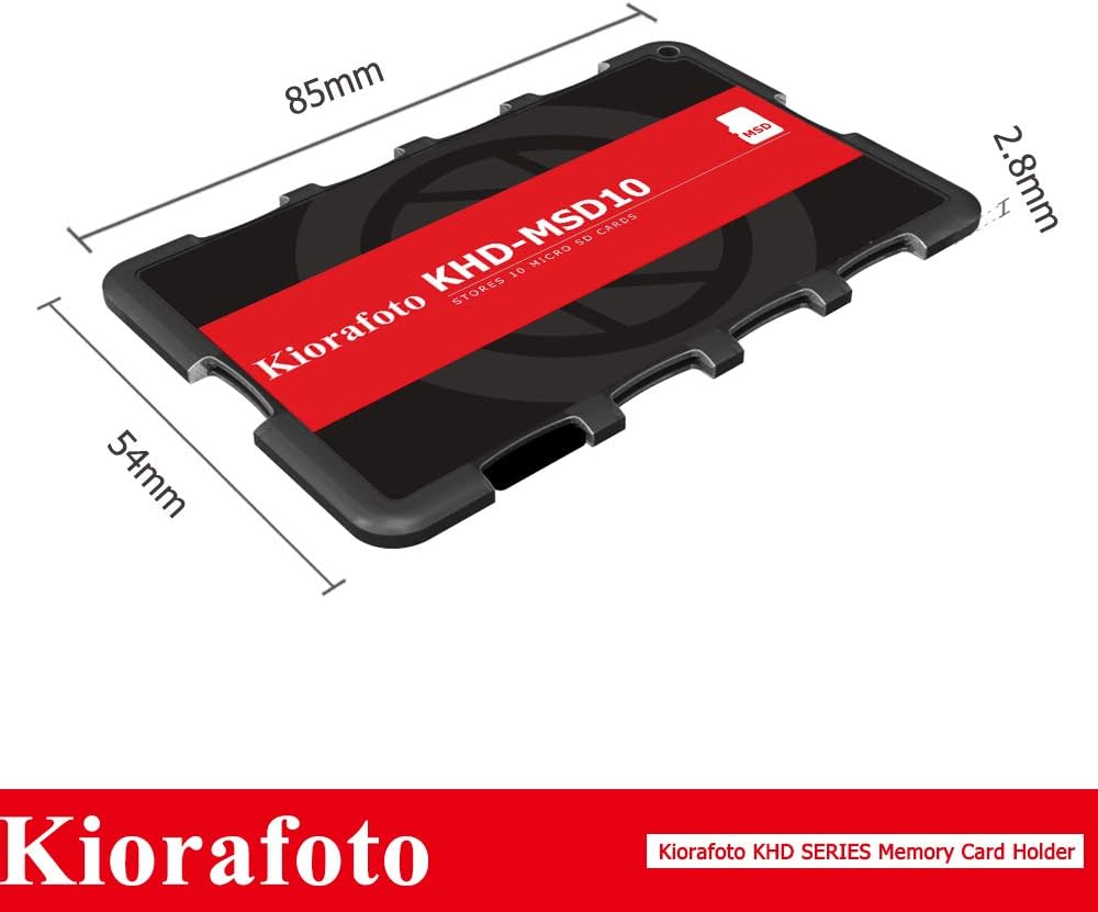 Kiorafoto Credit Card Size Memory Card Holder SD Card Cases for 10 MSD/TF Card - Micro SDHC, Micro SDXC, TF Cards Storage Case Holder - Image 3