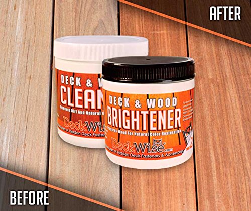 DeckWise 16 ounce Parts A and B, Wood Cleaner and Brightener Combo Kit