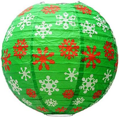 Spicy Meow Christmas Decorations Window Store Layout Props Snowflake Lanterns White, 2 Pack
