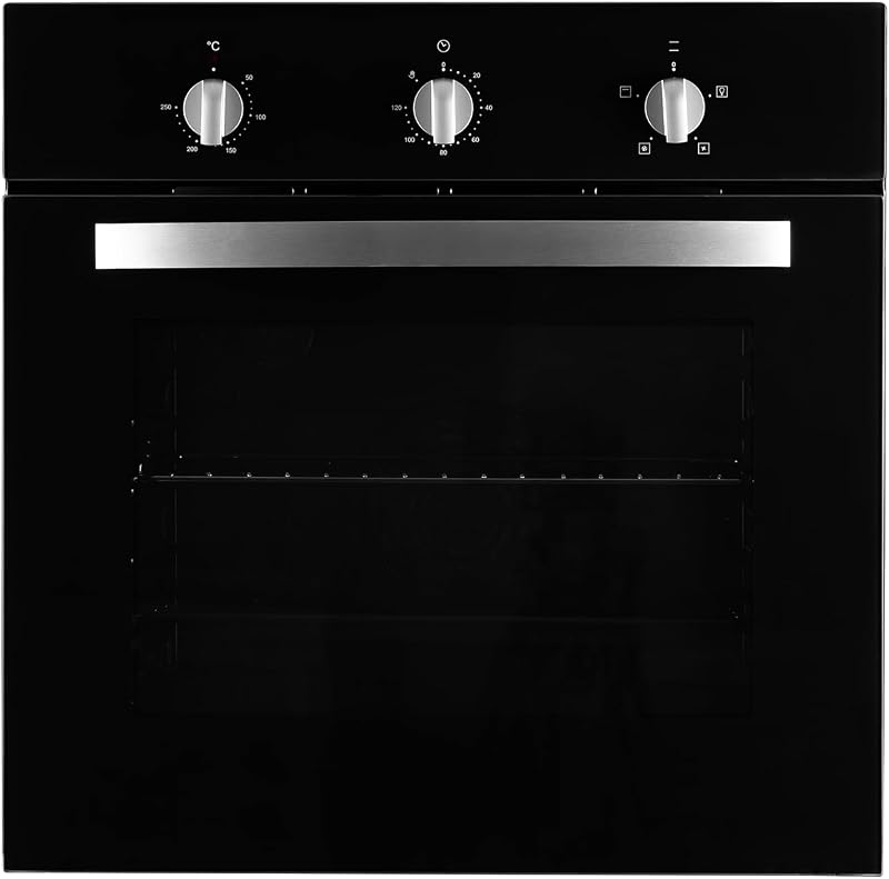 SIA FSO59BL Built-in Single Electric Fan Oven and Grill 59L Black